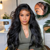 Datanala African Kinky Straight 13x6 HD Lace Glueless Human Hair Wig Voluminous Texture