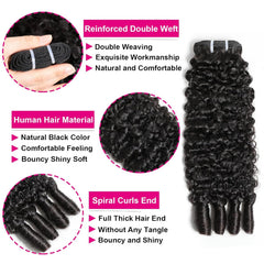 12A Burmese Curly Hair Bundles - 100% Remy Human Hair