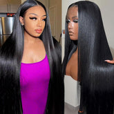 Datanala Straight Glueless 5x5 HD Lace Closure Wig Human Hair Pre-Plucked with Bleached Knots Beginner Friendly