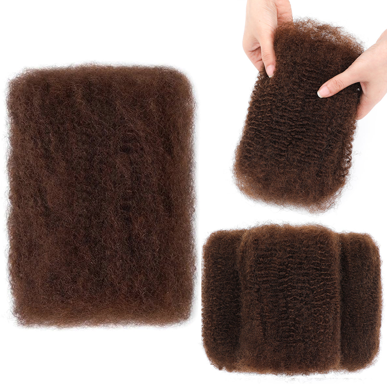 Datanala Afro Kinky Curly Bulk Human Hair - 4C Natural Texture