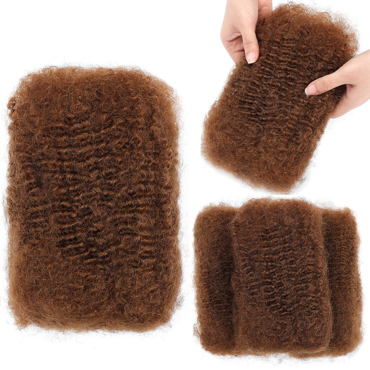 Datanala Afro Kinky Curly Bulk Human Hair - 4C Natural Texture