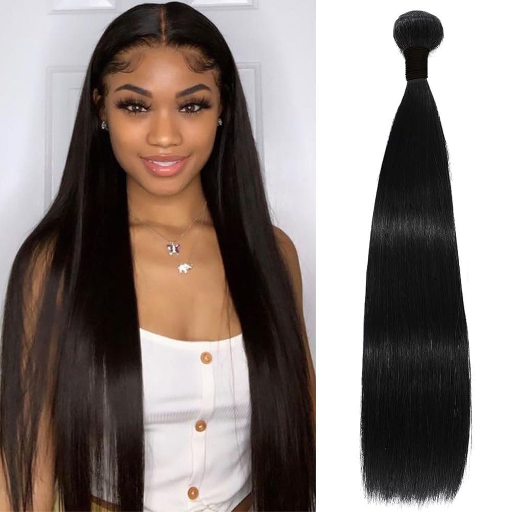 Brazilian Straight Human Hair Bundles – 100% Unprocessed Virgin, No Tangle, Minimal Shedding (10″–30″)
