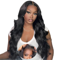 Datanala Body Wave 5x5 HD Lace Closure Glueless Wig Human Hair Pre-Plucked Bleached Knots Beginner Friendly