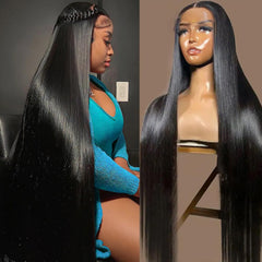 Datanala Straight 13x6 HD Lace Glueless Human Hair Wig Deep Parting Soft Texture