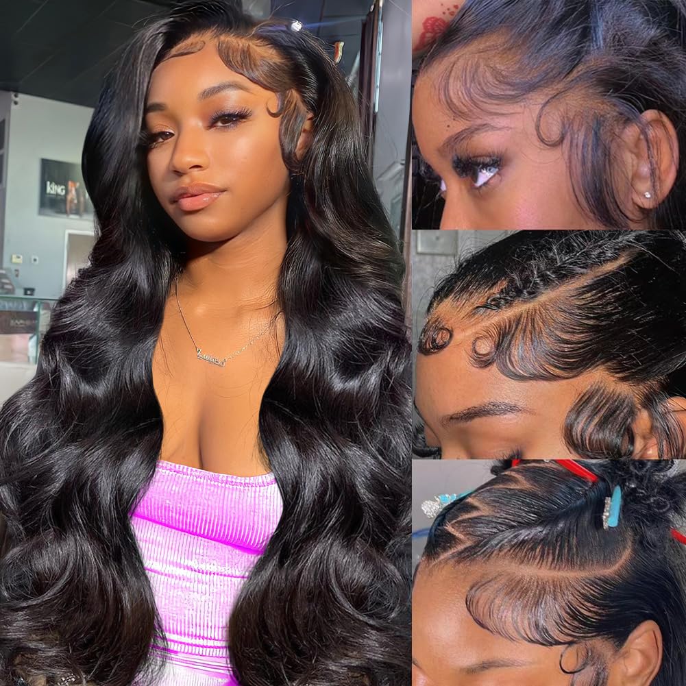 Datanala Body Wave 13x6 HD Lace Glueless Human Hair Wig Soft Bouncy Texture