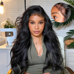 Datanala African Kinky Straight 13x6 HD Lace Glueless Human Hair Wig Voluminous Texture