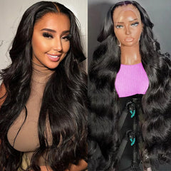 Datanala Body Wave 13x6 HD Lace Glueless Human Hair Wig Soft Bouncy Texture