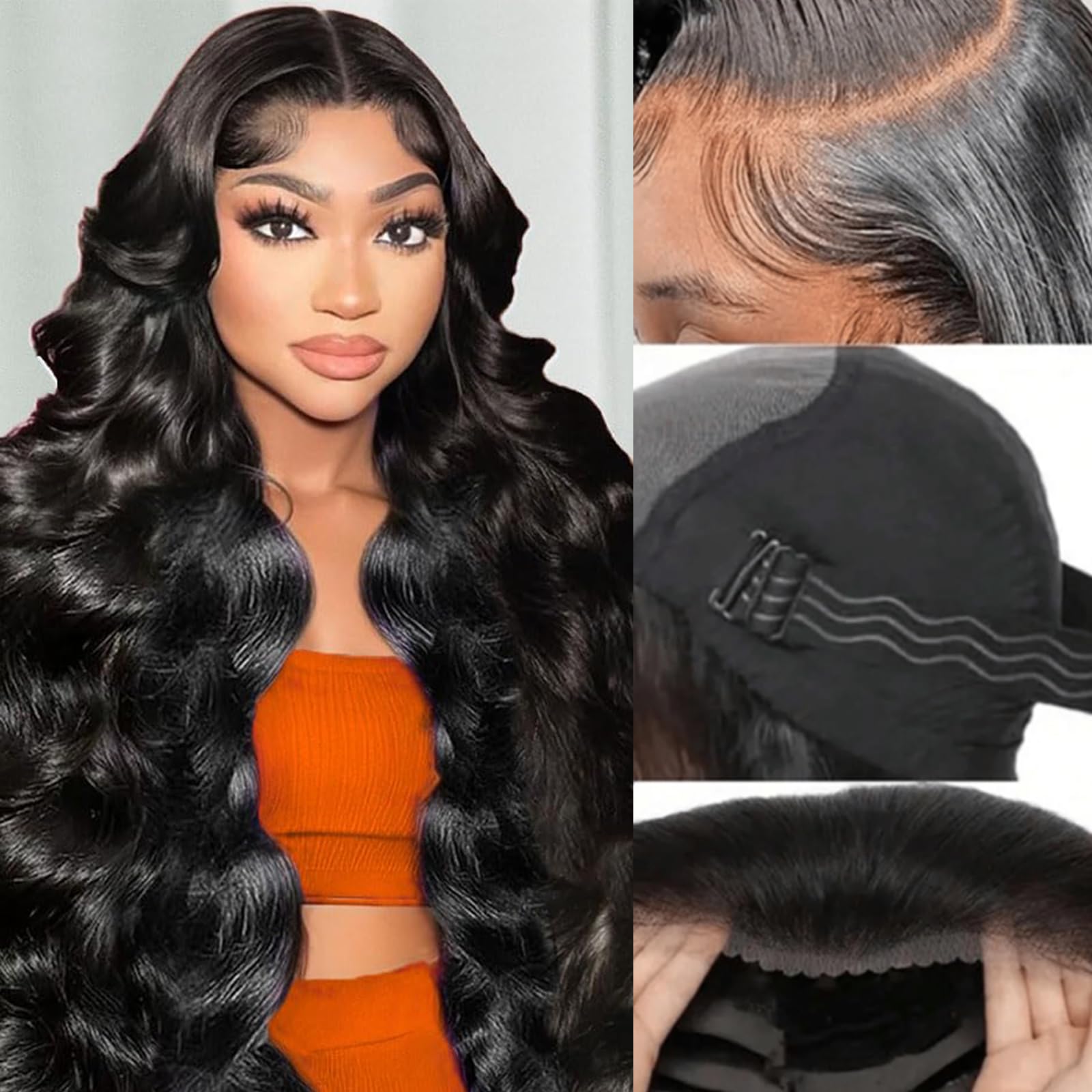 Datanala Body Wave 5x5 HD Lace Closure Glueless Wig Human Hair Pre-Plucked Bleached Knots Beginner Friendly