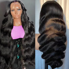 Datanala Body Wave 13x6 HD Lace Glueless Human Hair Wig Soft Bouncy Texture