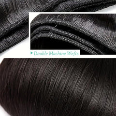 Brazilian Straight Human Hair Bundles – 100% Unprocessed Virgin, No Tangle, Minimal Shedding (10″–30″)