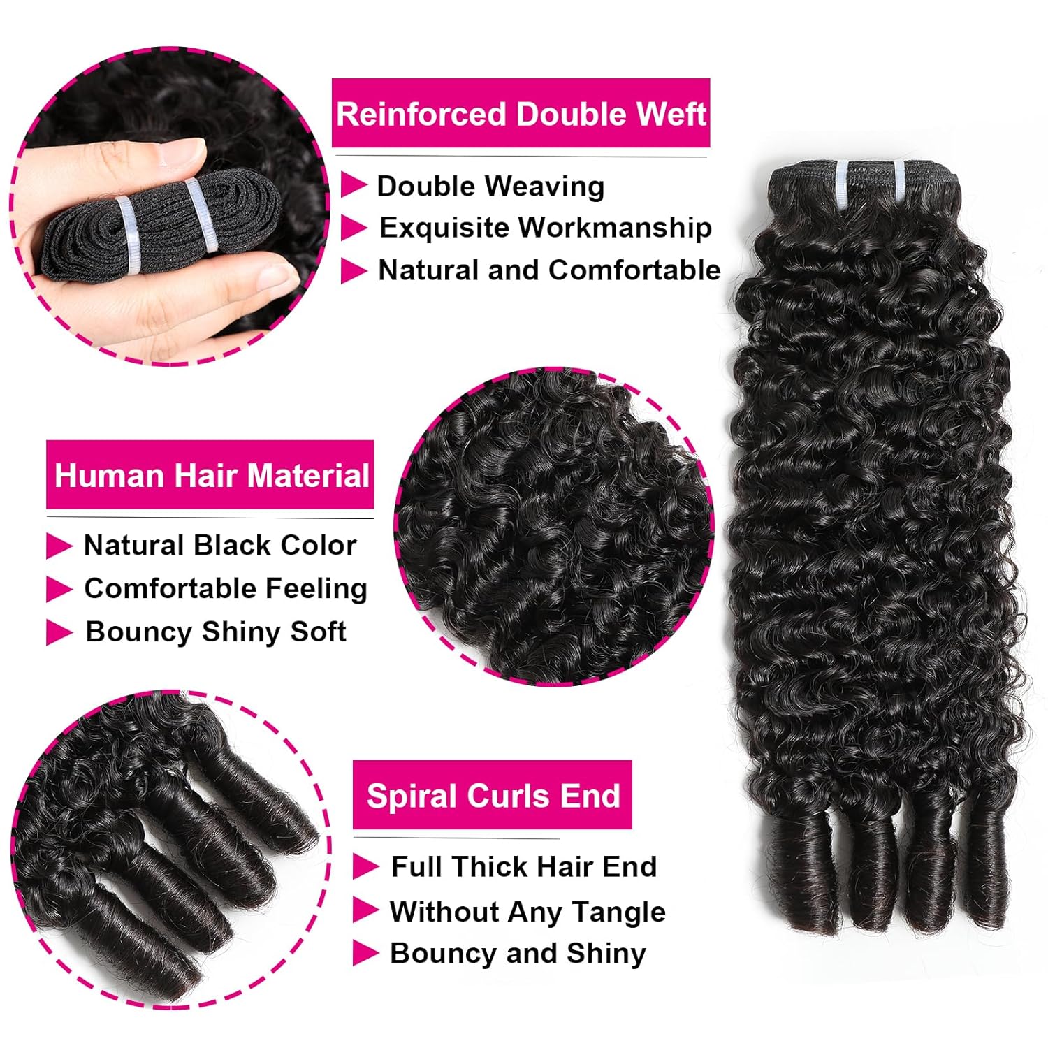 12A Burmese Curly Hair Bundles - 100% Remy Human Hair
