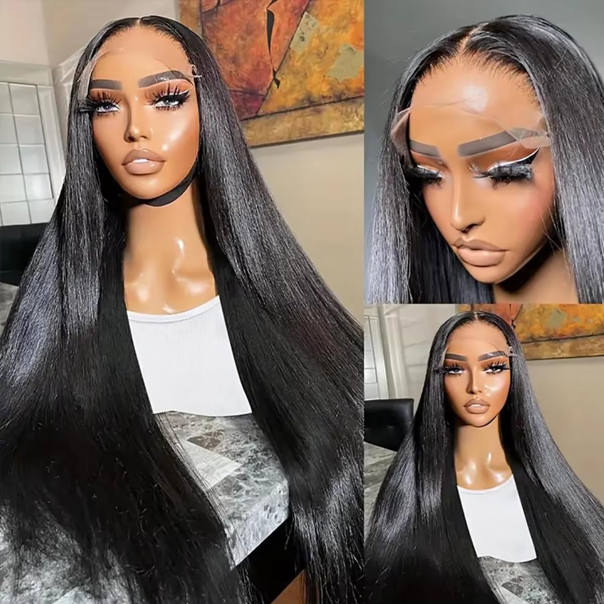 Datanala Straight 13x6 HD Lace Glueless Human Hair Wig Deep Parting Soft Texture