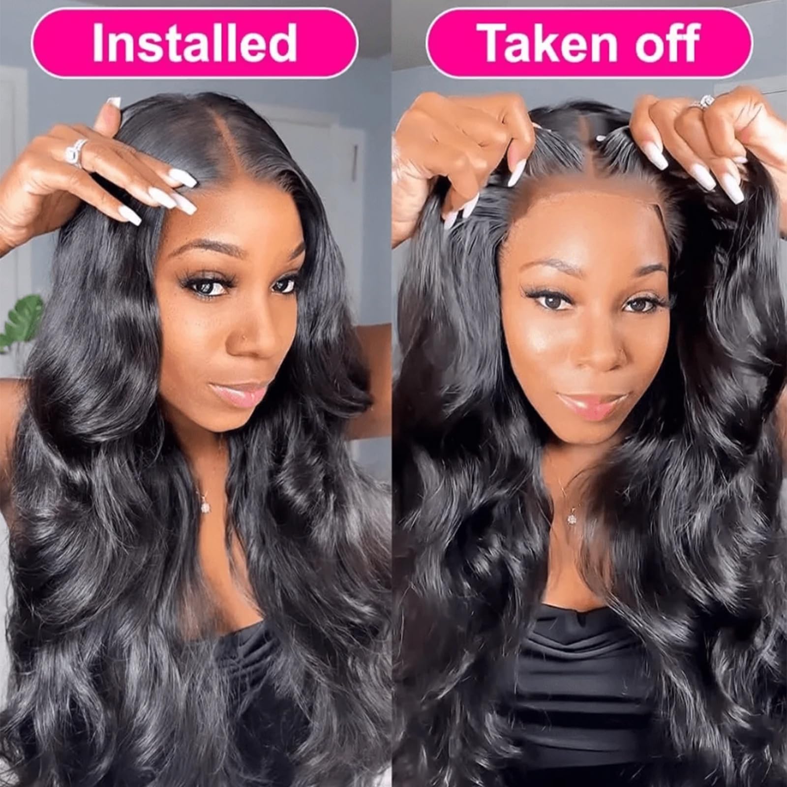 Datanala Body Wave 5x5 HD Lace Closure Glueless Wig Human Hair Pre-Plucked Bleached Knots Beginner Friendly