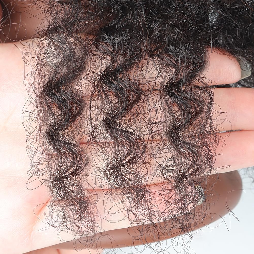 Afro Kinky Curly Mannequin Head with 100% Human Hair, Cosmetology Training Head for Braiding, Styling, Dyeing, and Cutting, Includes Clamp Stand and Accessories