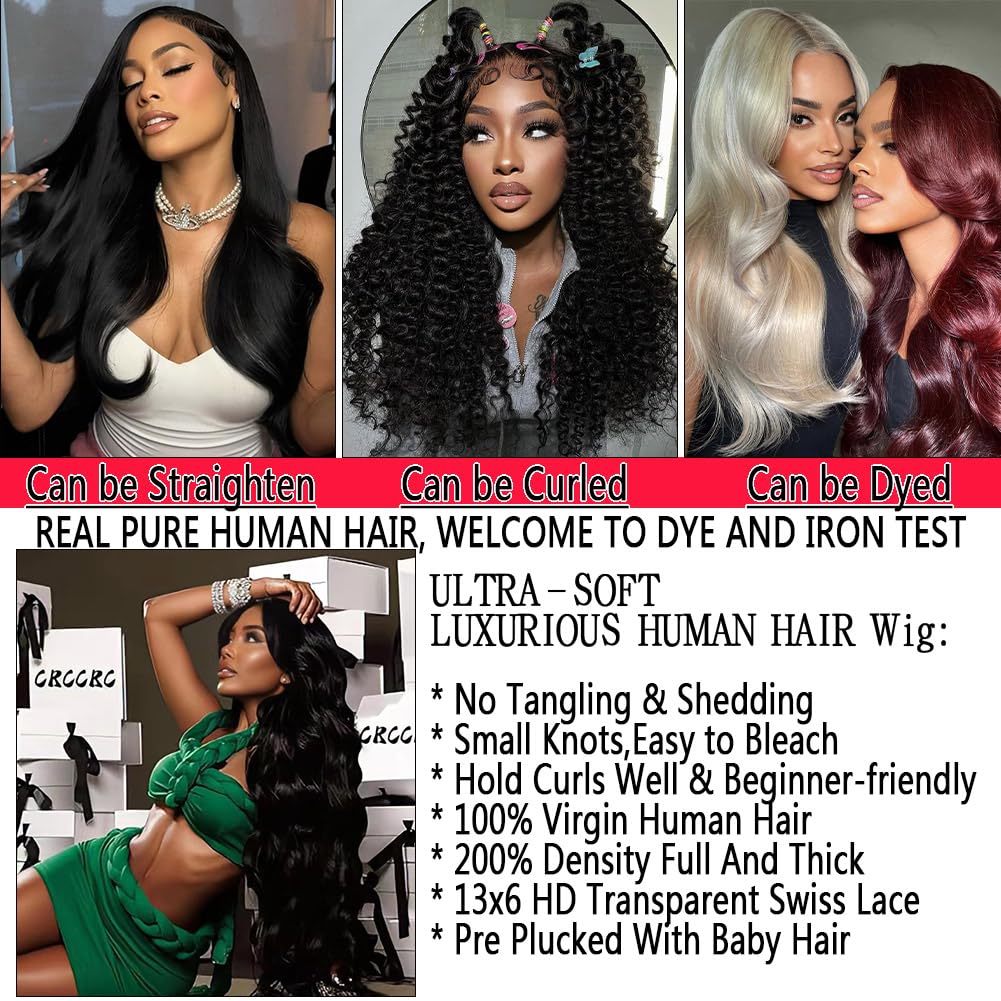 Datanala Body Wave 13x6 HD Lace Glueless Human Hair Wig Soft Bouncy Texture