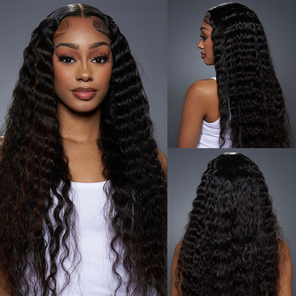 Brazilian Deep Wave Human Hair Bundles – 100% Unprocessed Virgin, No Tangle & No Shedding (10″–30″)