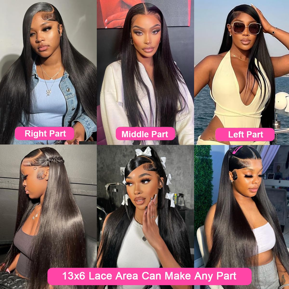 Datanala Straight 13x6 HD Lace Glueless Human Hair Wig Deep Parting Soft Texture