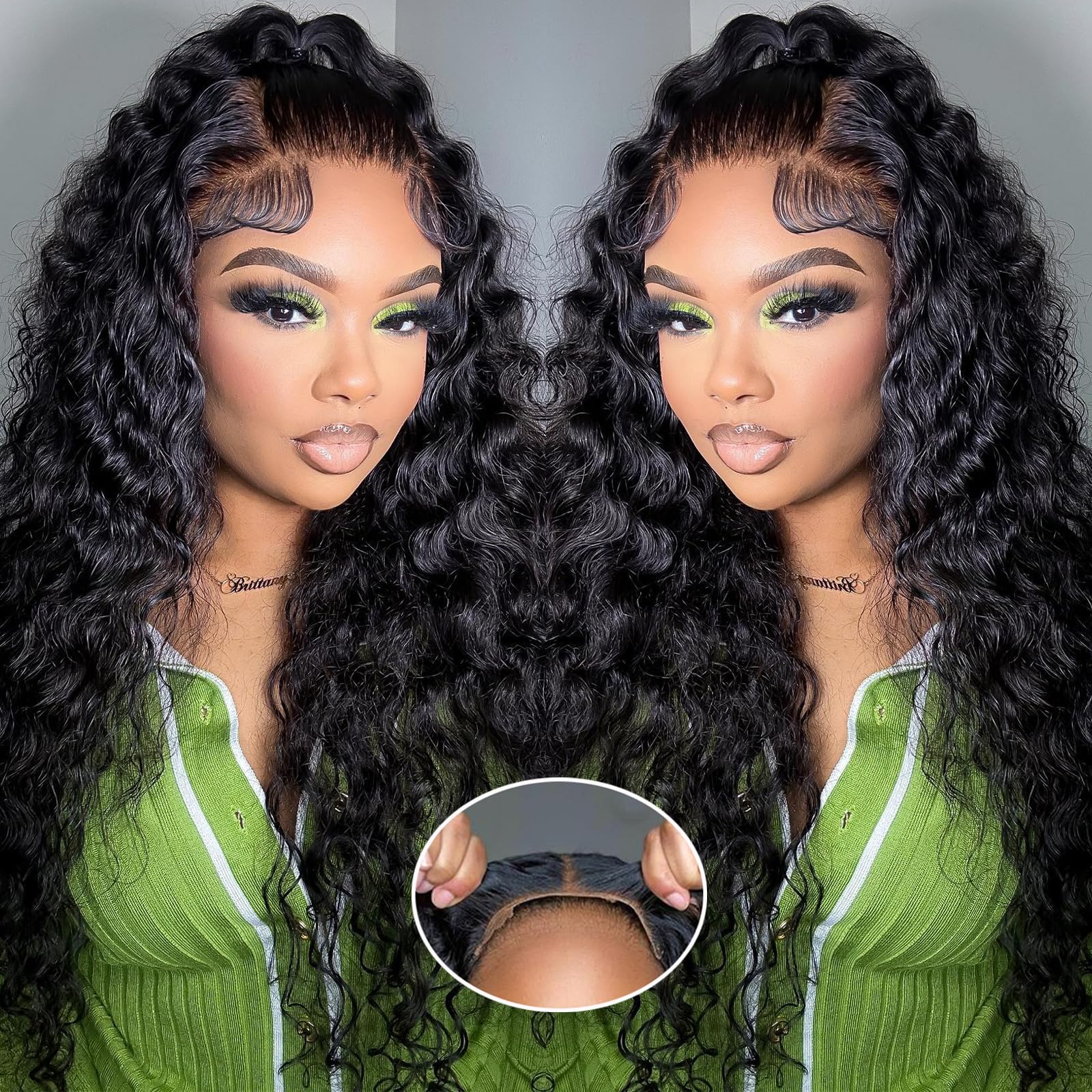 Datanala Water Wave 5x5 HD Lace Closure Glueless Wig Human Hair Pre-Plucked Bleached Knots Beginner Friendly