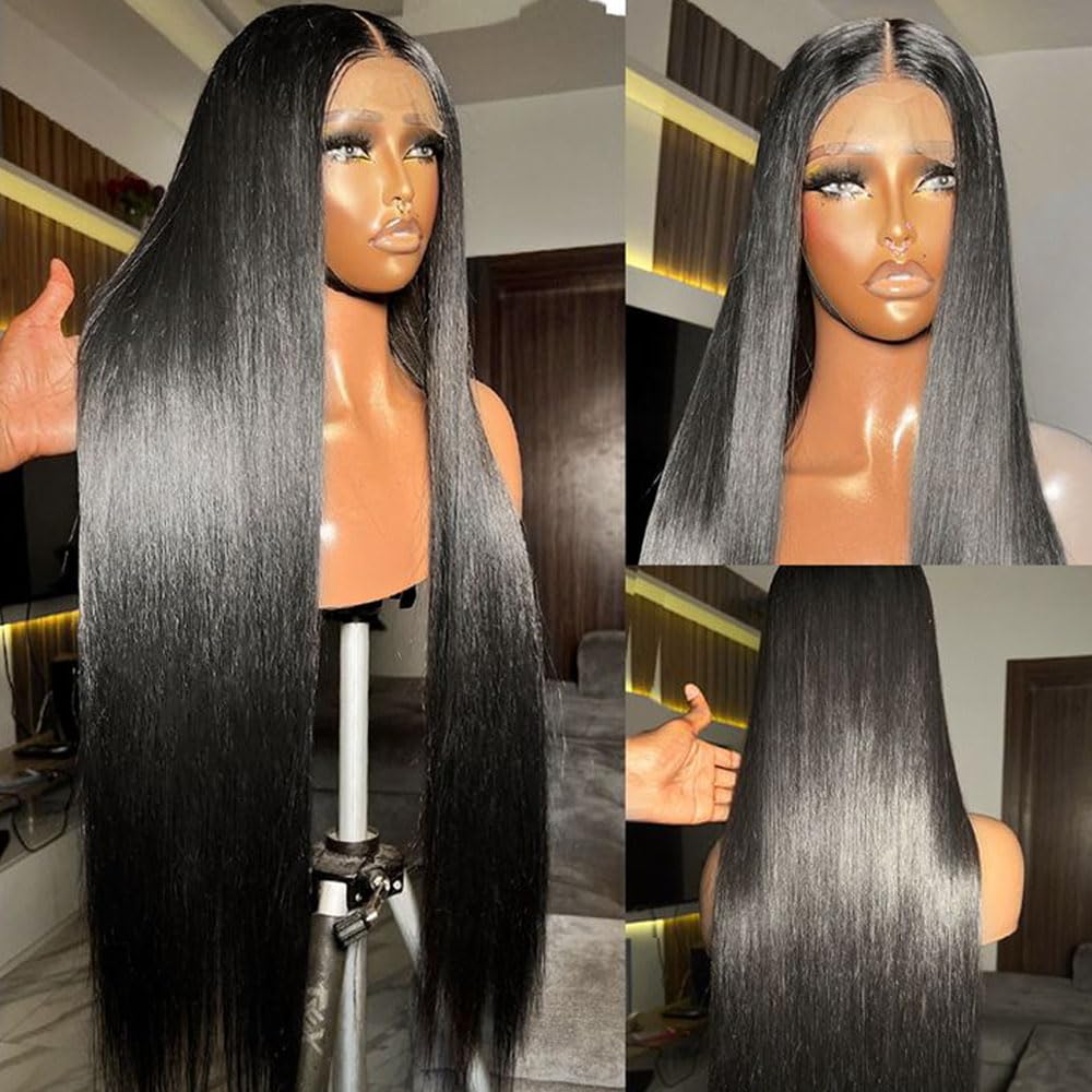 Datanala Straight Glueless 5x5 HD Lace Closure Wig Human Hair Pre-Plucked with Bleached Knots Beginner Friendly